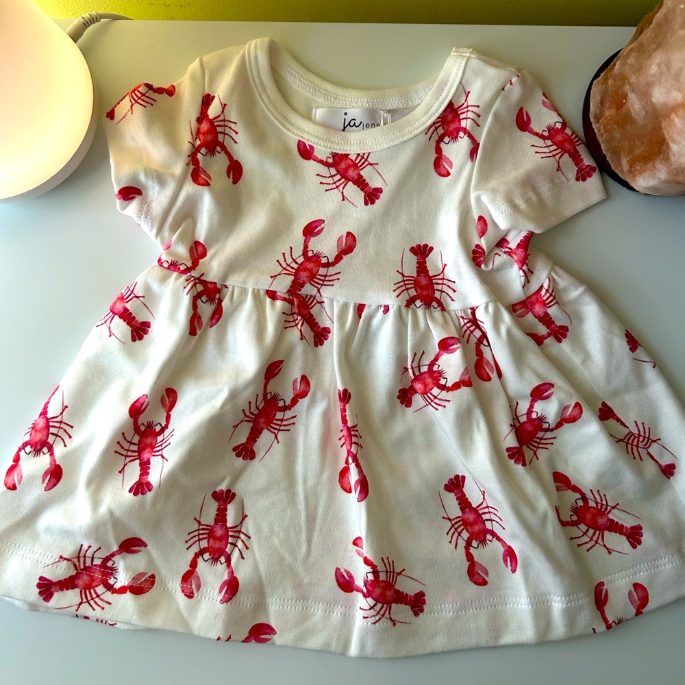Lobster Print Baby Dress